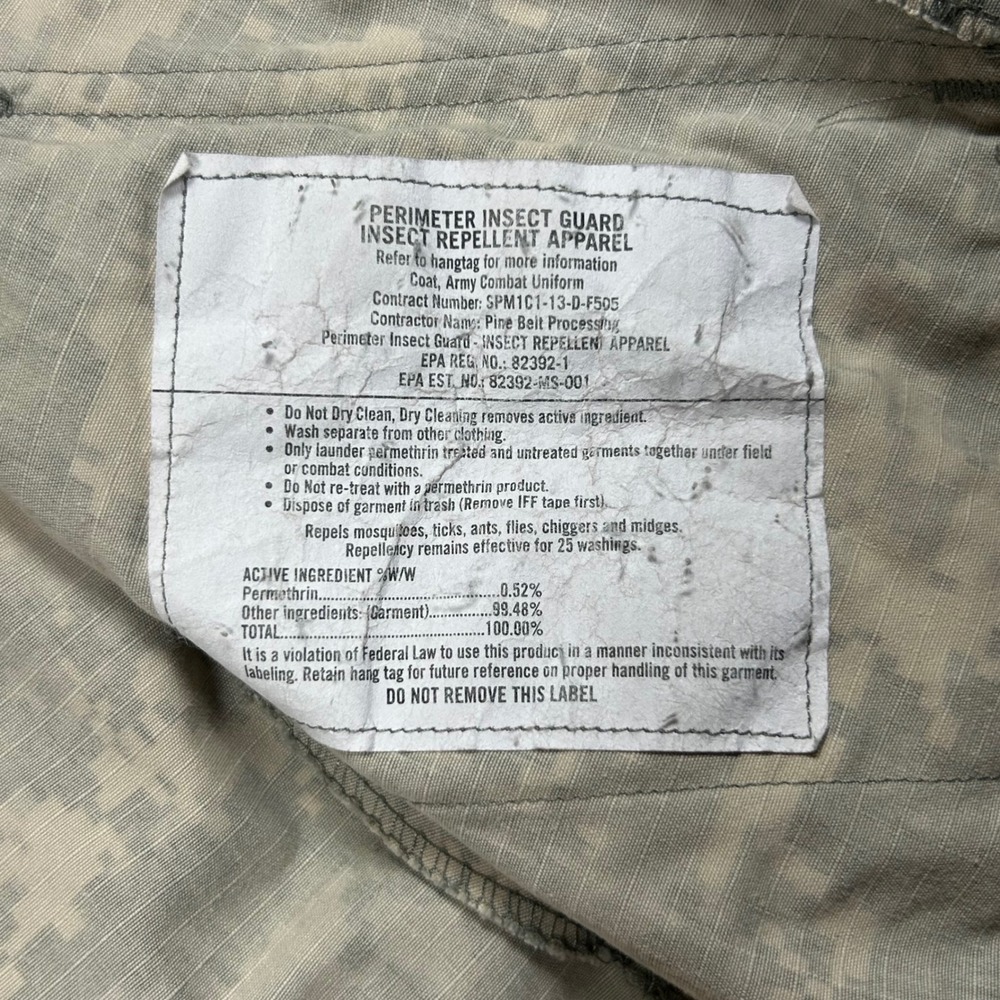 US Army ACU Combat Uniform Coat Digital Camo Jacket Mens Small Long Green Gray - Picture 5 of 11